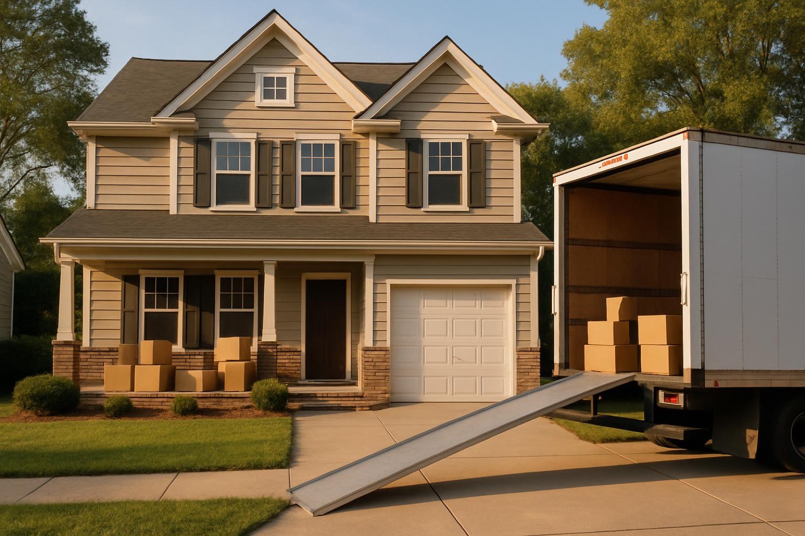 T&L Moving and Delivery Service - moving truck and wrapped furniture in Roswell